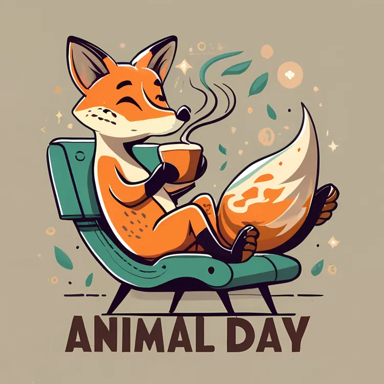 Fox Relaxing on Animal Day