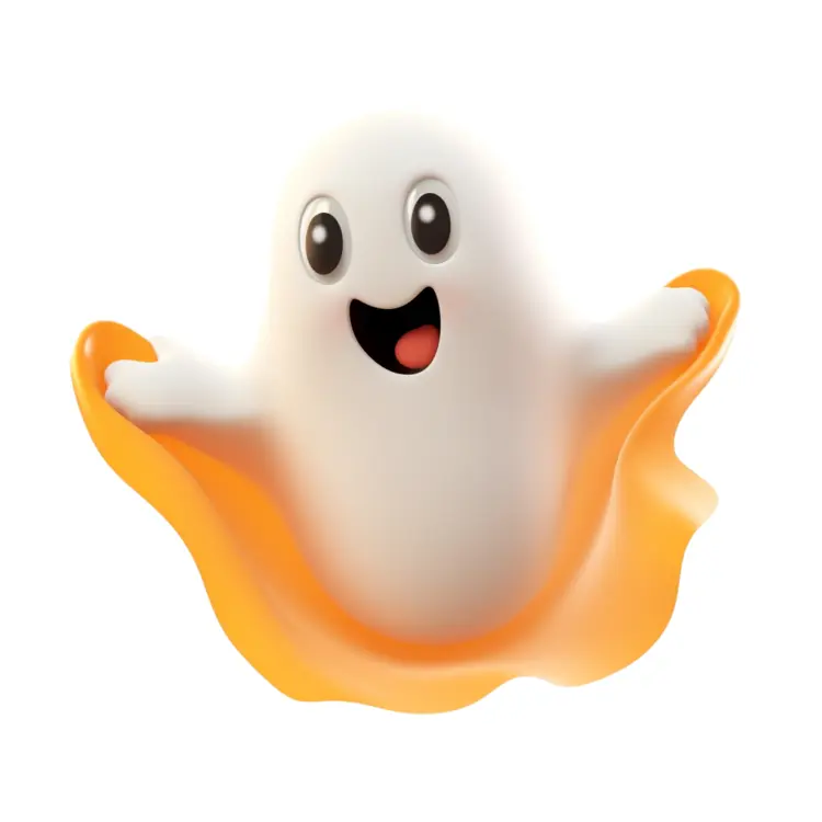 Happy Cartoon Ghost
