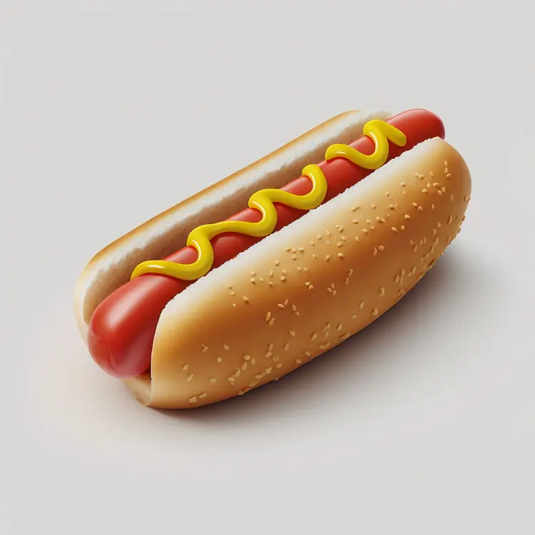 Delicious Hot Dog with Mustard