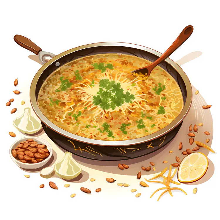 Delicious Meal in a Pan with Ingredients