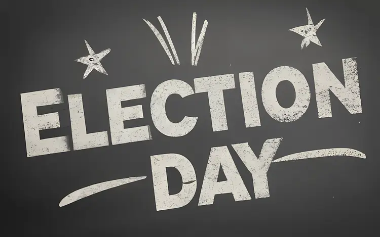 Monochrome Election Day Poster