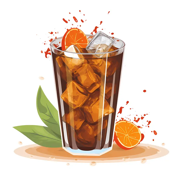 Refreshing Iced Tea with Orange Slices