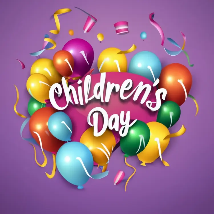 Children's Day with Balloons