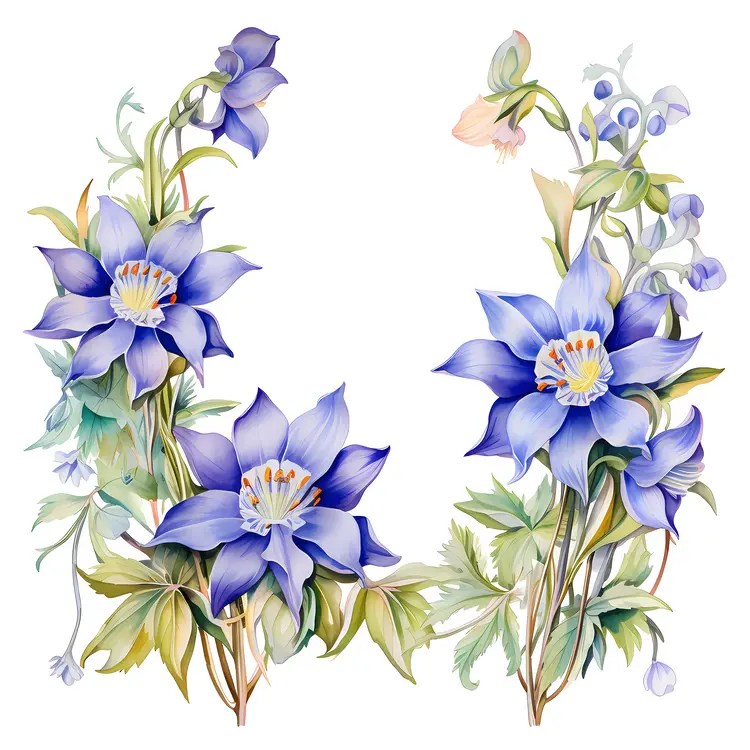 Blue Flowers in a Floral Arrangement