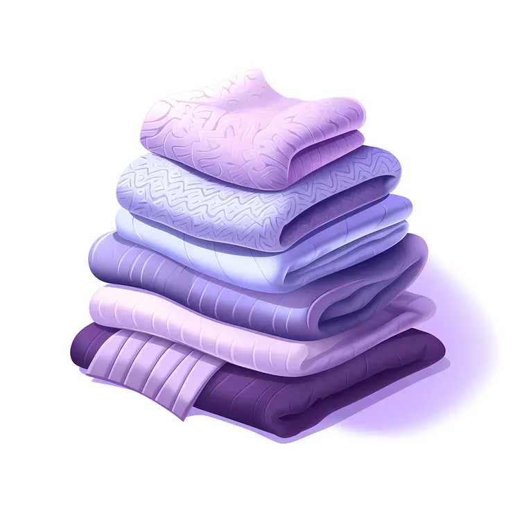 Stack of Light Purple Sweaters