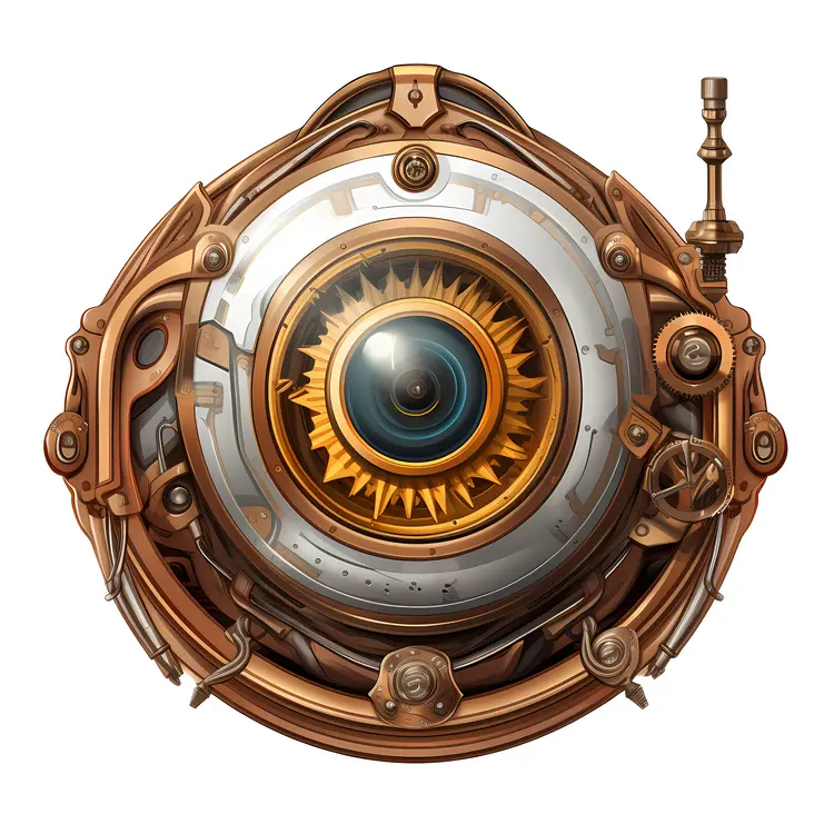 Steampunk Eye with Sun Design