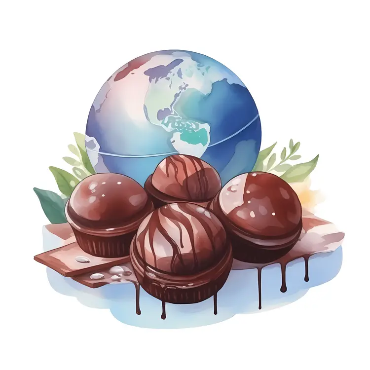 Chocolate Truffles with Earth and Leaves