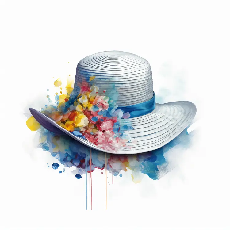 Colorful Summer Hat Illustration