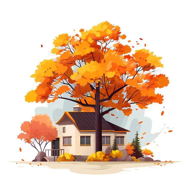 House with Fall Colors
