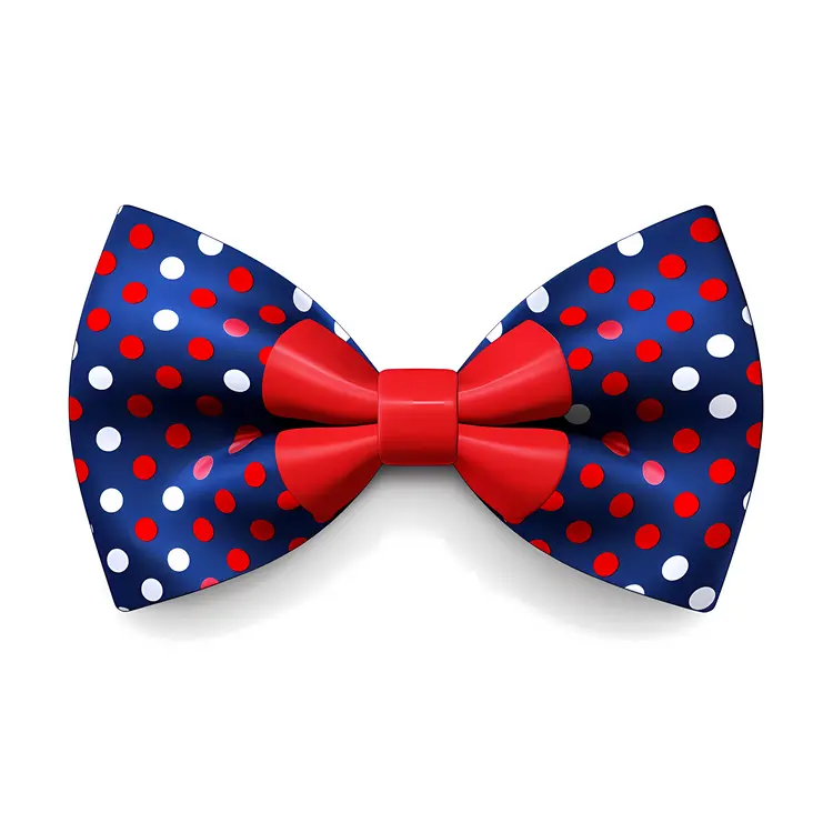 Polka Dot Bow Tie in Red and Blue
