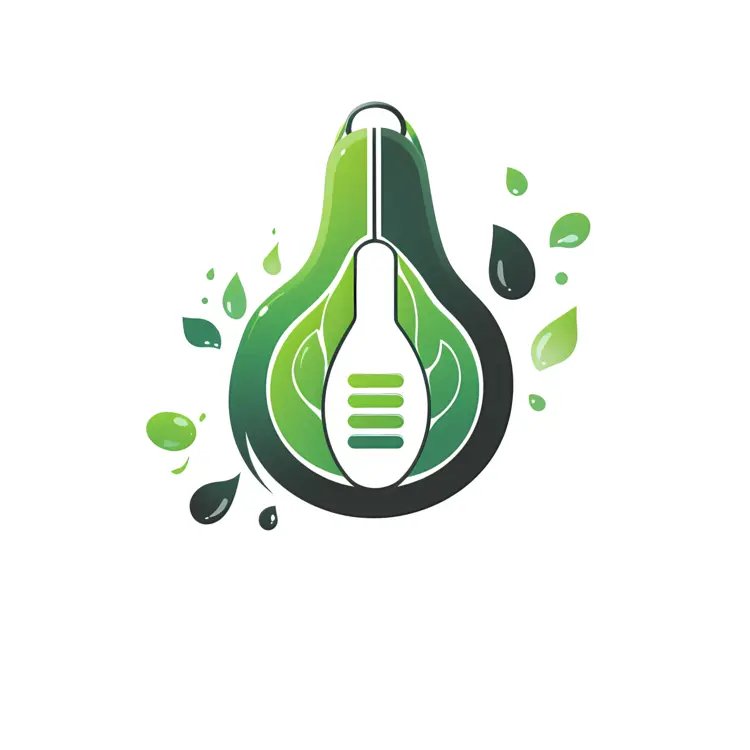 Eco-friendly Light Bulb with Green Leaves