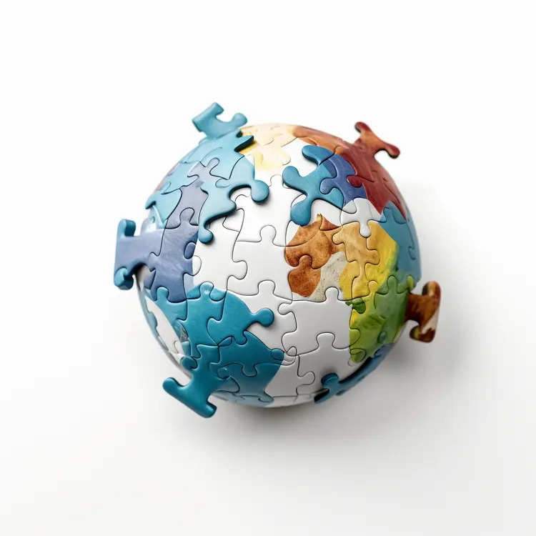 Colorful Puzzle Globe for Educational Fun