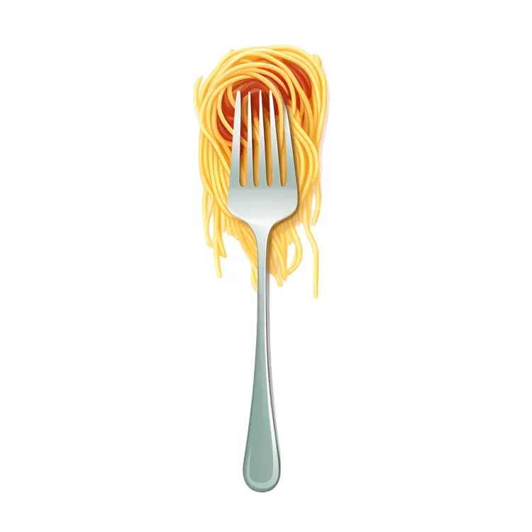 Fork with Spaghetti and Sauce