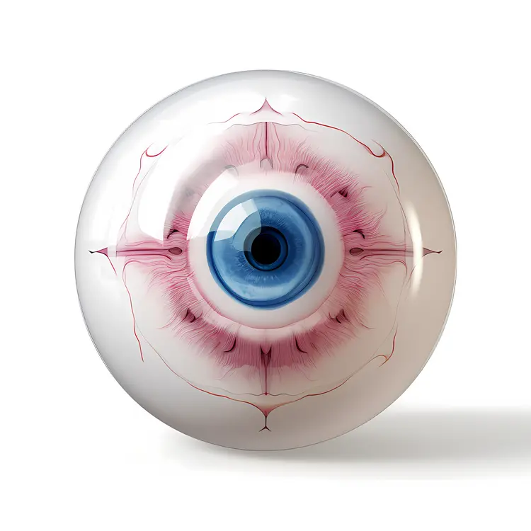 Detailed Illustration of a Blue Eyeball