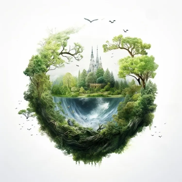 Lush Tree in Vibrant Forest