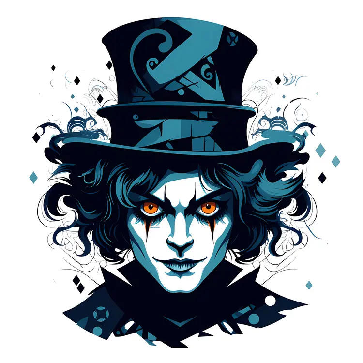 Dark Themed Mad Hatter with Hat