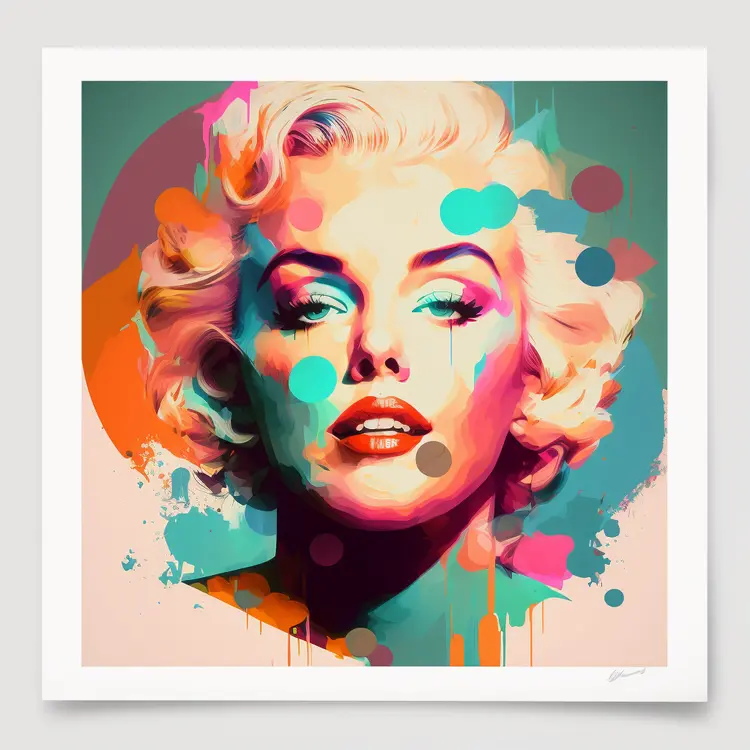 Colorful Abstract Portrait in Pop Art Style