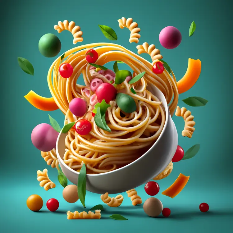 Dynamic Pasta Dish with Fresh Vegetables
