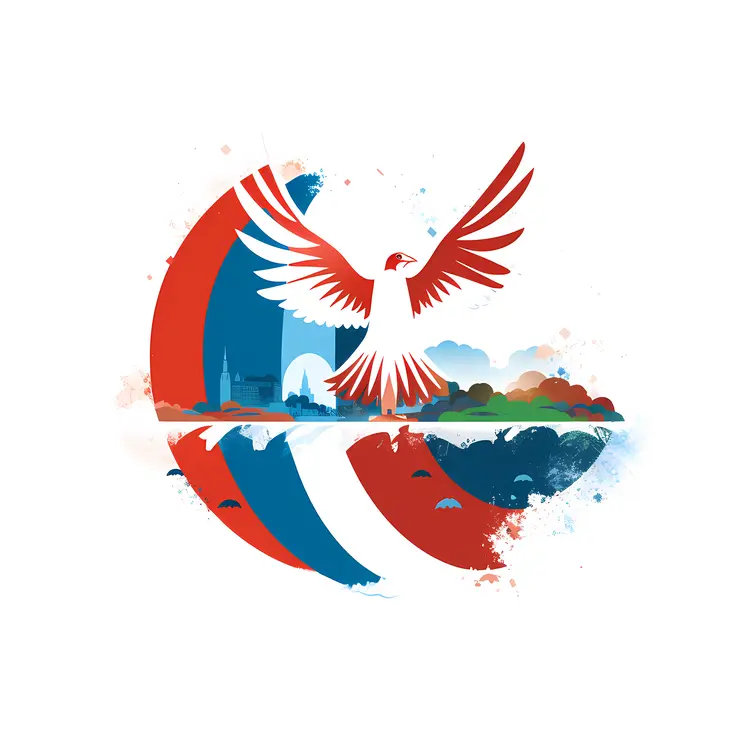 Eagle and Floral Art