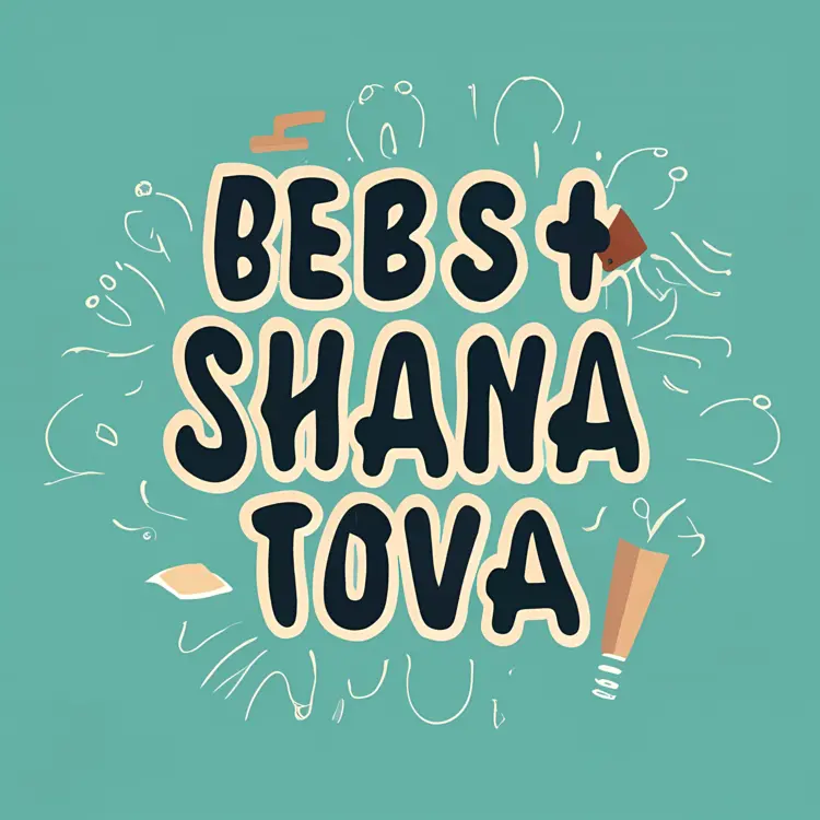 Shana Tova Greeting with Bread and Hand
