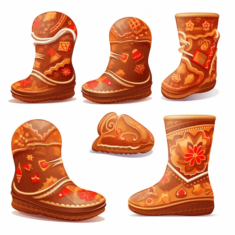Festive Gingerbread Boots for Christmas