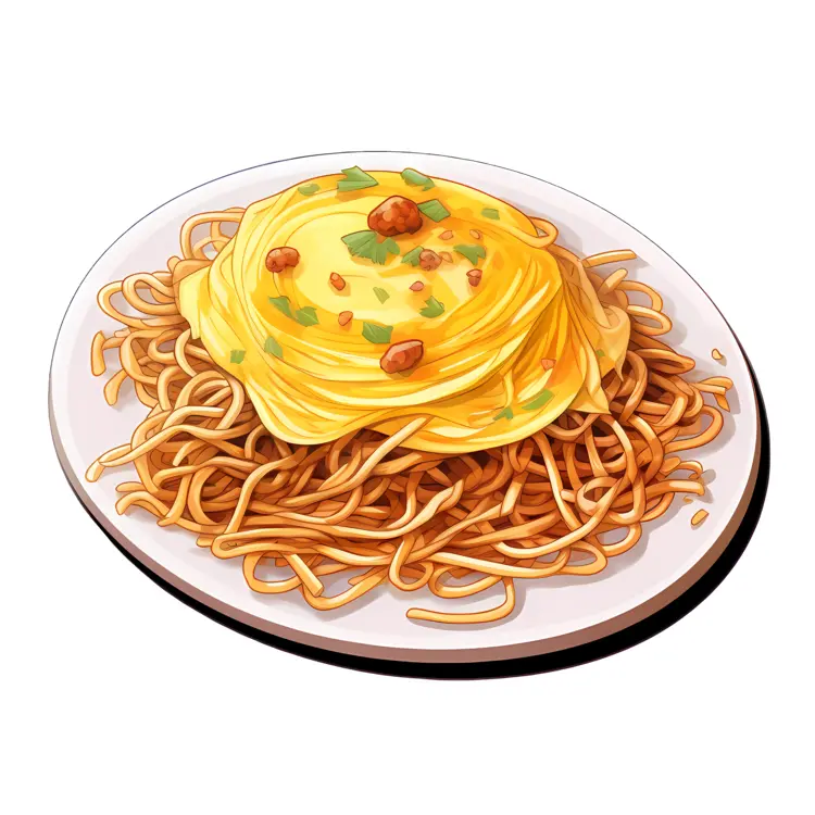 Spaghetti with Omelette