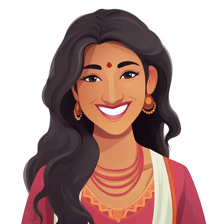 Smiling Woman in Traditional Dress