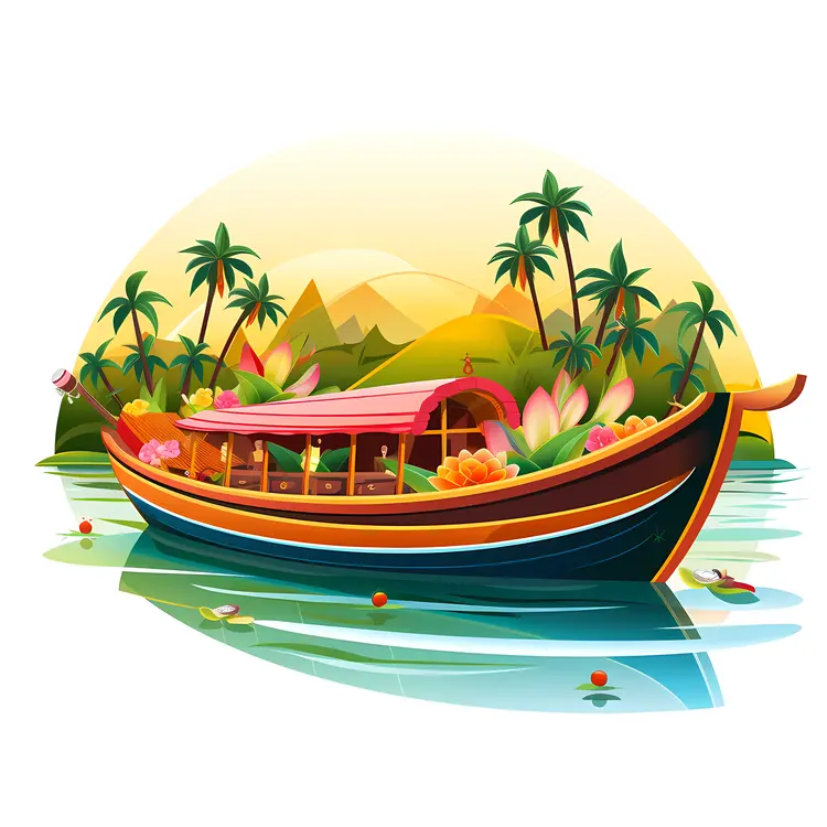 Beautiful Boat in Tropical Paradise