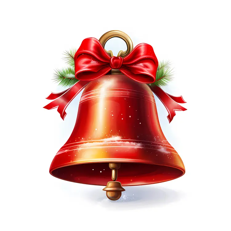 Red Bell with Red Ribbon for Christmas