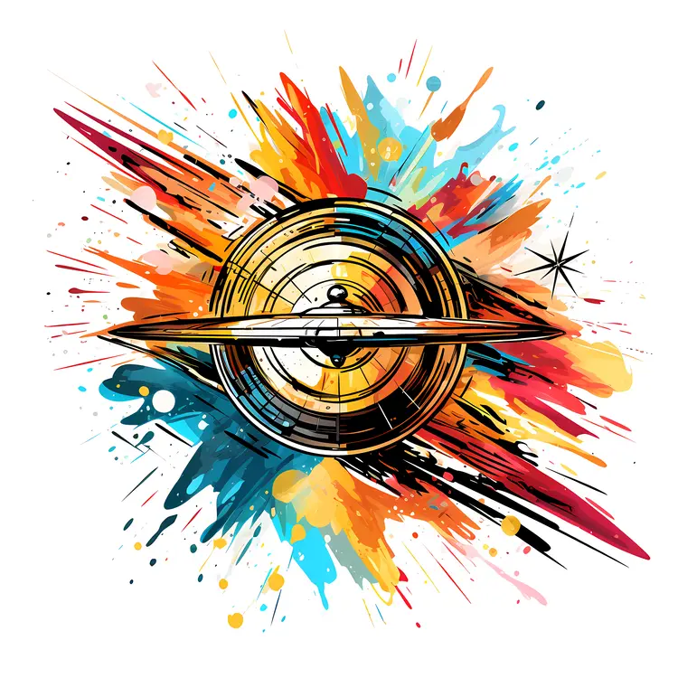 Star Trek Emblem with Colorful Splash