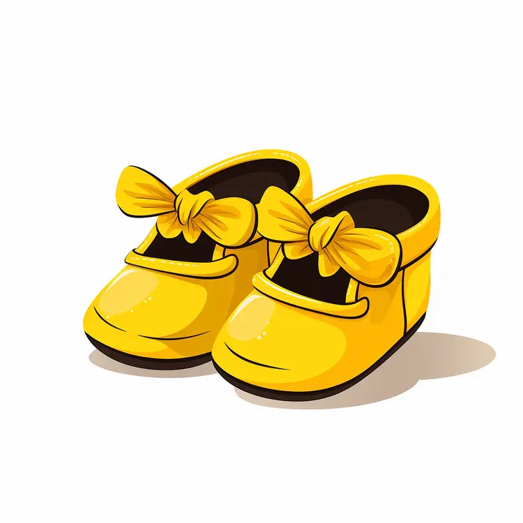 Yellow Baby Shoes with Bow