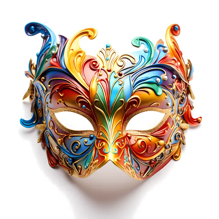 Ornate Mask with Colorful Design