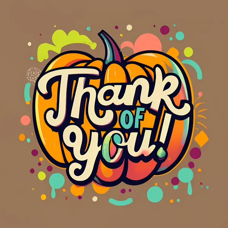 Thank of You Pumpkin with Gratitude Message