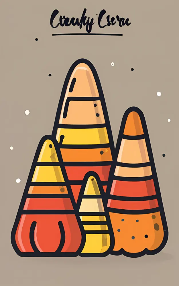 Crunchy Candy Corn Illustration