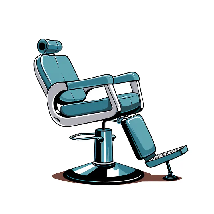 Blue Barber Chair Illustration