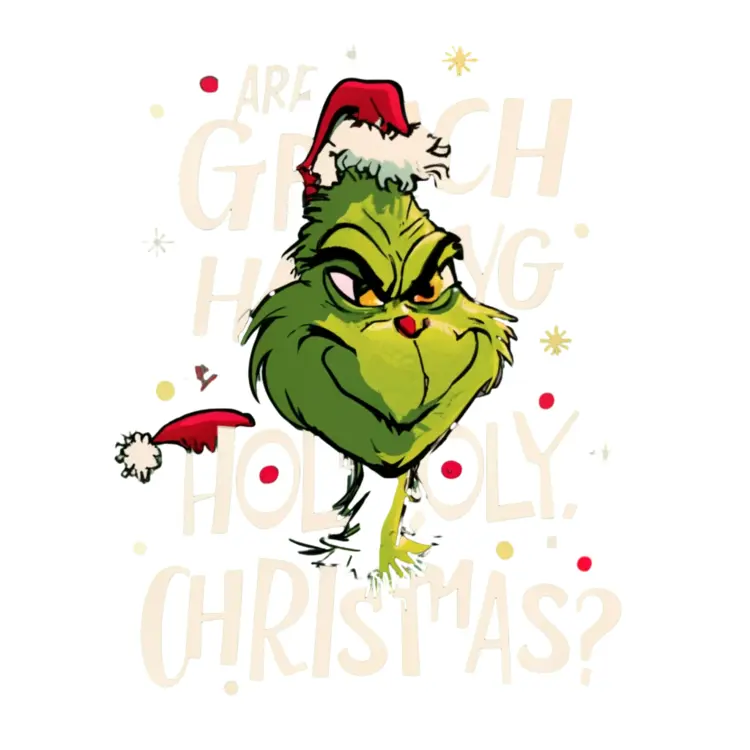 Grinch with Santa Hat and Smirk