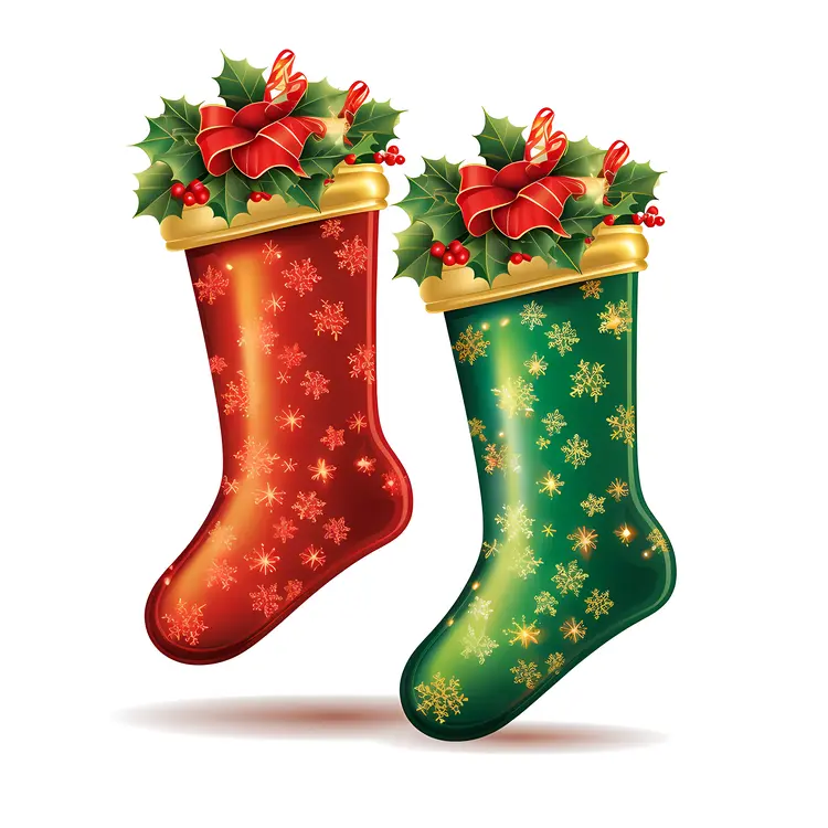 Red and Green Christmas Stockings