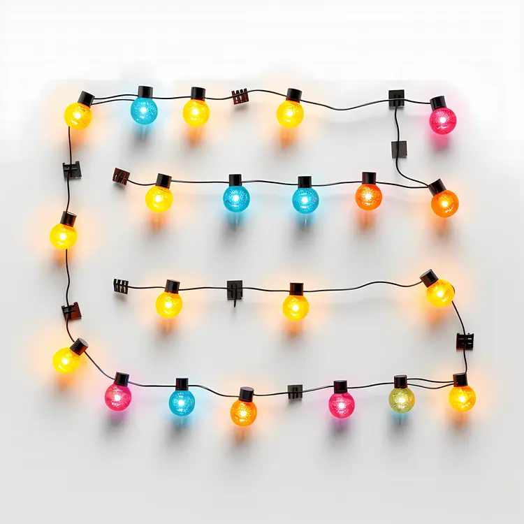 Decorative String of Colorful Bulbs