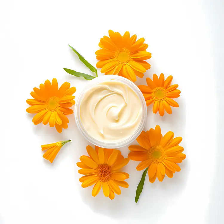 Cream with Yellow Flowers