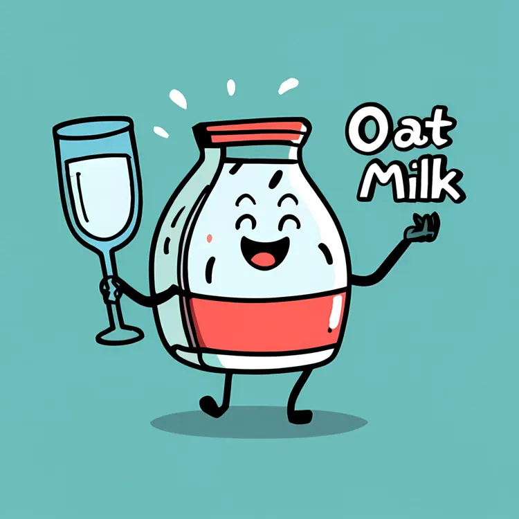 Oat Milk Bottle with Glass