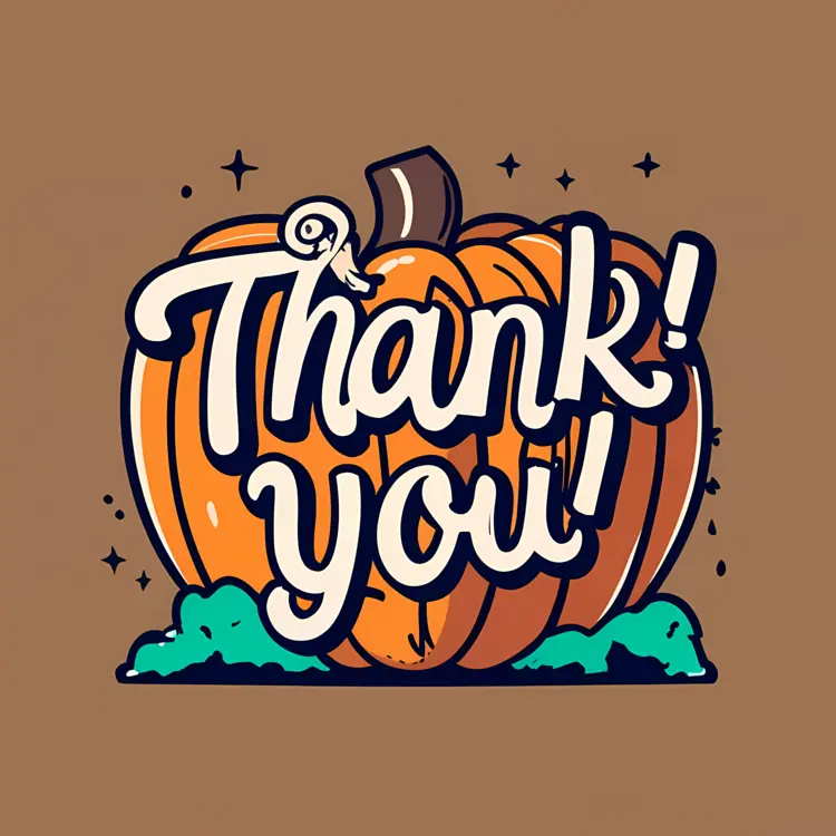 Thank You Pumpkin Art