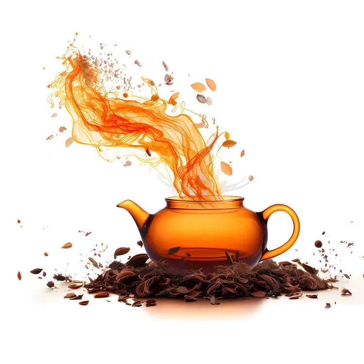 Decorative Orange Teapot