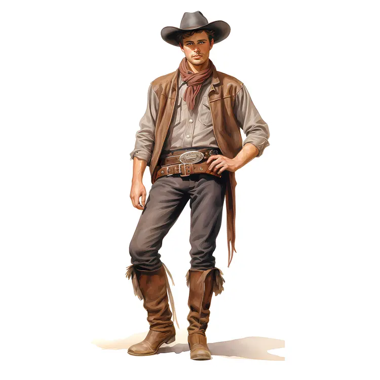 Classic Cowboy in Western Attire