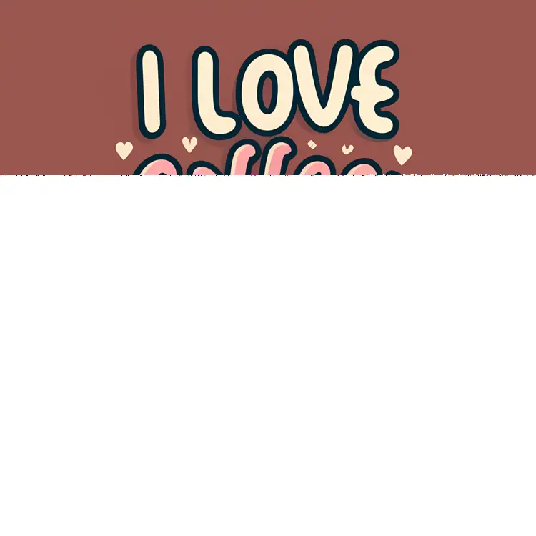 Person Holding Coffee Cup with Love Hearts