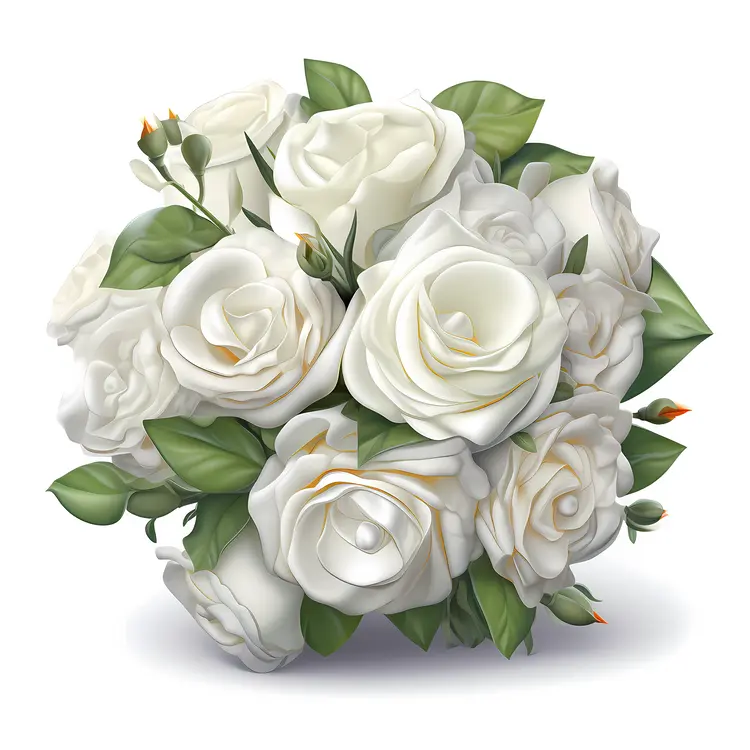 Beautiful White Roses Bouquet