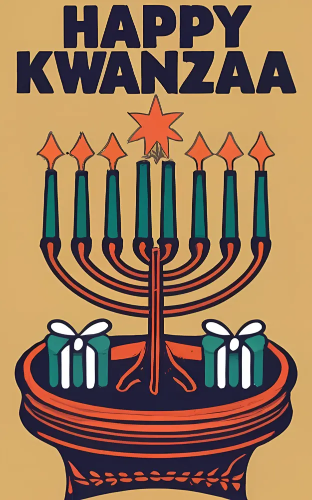 Kwanzaa Candles with Gifts