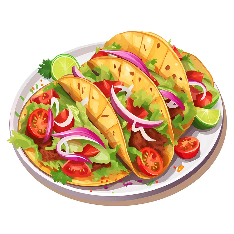 Delicious Tacos with Fresh Vegetables