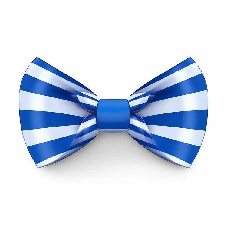 Striped Blue Bow Tie for Special Occasions