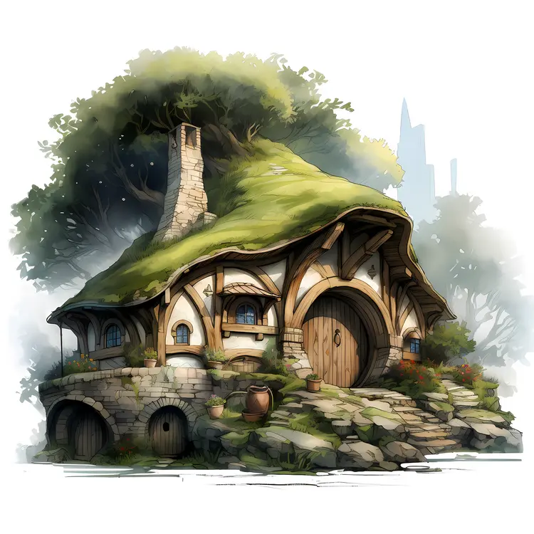 Small cute doodle house
