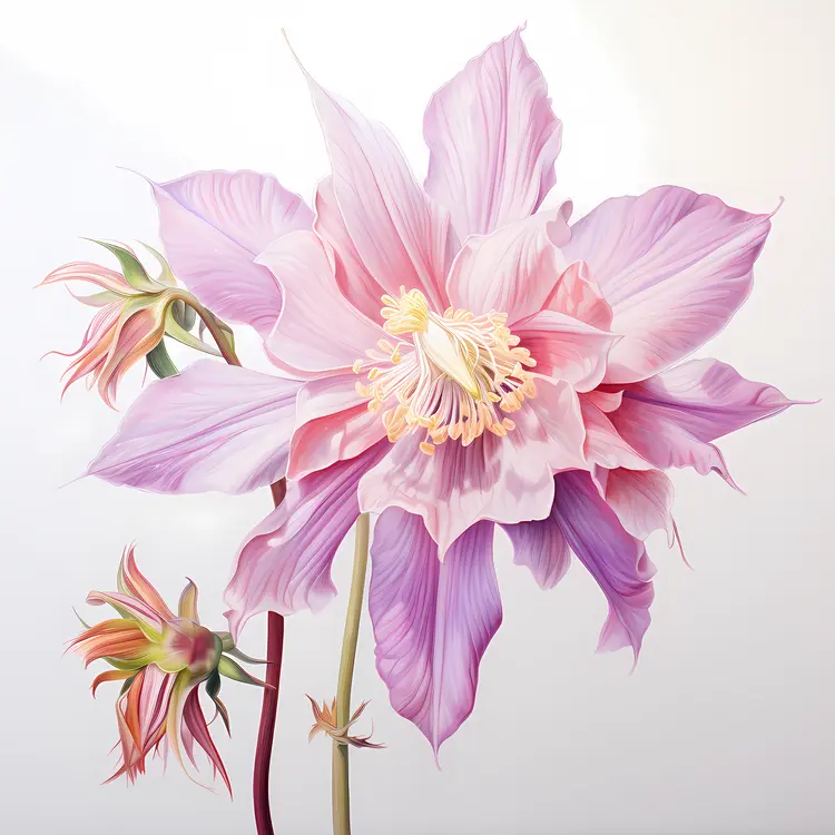 Delicate Pink and Purple Flower